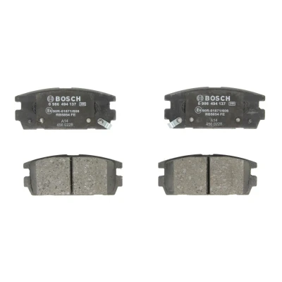 Imagem de BOSCH 0 986 494 137 Jogo de pastilhas para travão disco Baixo teor metálico com avisador sonoro desgaste chapa anti ruído