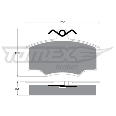 Imagem de TOMEX brakes TX 10 57 Jogo de pastilhas para travão disco Eixo dianteiro AUDI: 80 B3, VOLVO: 340 360 Hatchback