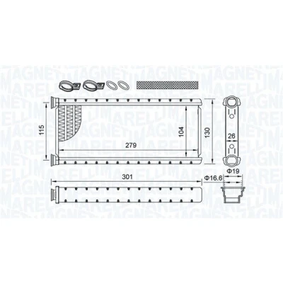 Imagem de MAGNETI MARELLI 350218514000 Radiador Quente