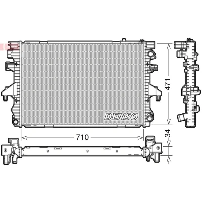 Imagem de DENSO DRM32040 Radiador, arrefecimento do motor 710 495 34