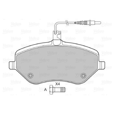 Imagem de VALEO 601072 Jogo de pastilhas para travão disco PEUGEOT: 407 SW, Sedan, 607 CITROËN: C5 III Carrinha, 3, C6 Sedan