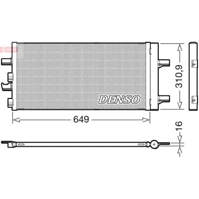 Imagem de DENSO DCN05104 Condensador com secador R 134a MINI: Hatchback