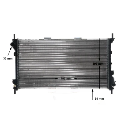 Imagem de MAHLE ORIGINAL CR 1196 000S Radiador, arrefecimento do motor para veículos com ar condicionado 701 396 34 Aletas de refrigeração unidas mecanicamente