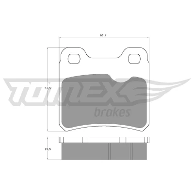 Imagem de TOMEX brakes TX 13 49 Jogo de pastilhas para travão disco Eixo traseiro OPEL: Astra F Caravan, Sedan, CC, SAAB: 900 II Cabrio