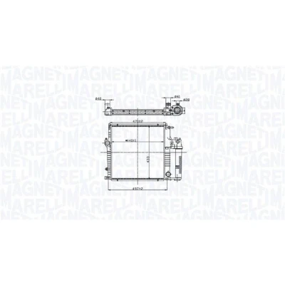 Imagem de MAGNETI MARELLI 350213211600 Radiador, arrefecimento do motor 440mm 435mm 32mm Aletas de refrigeração unidas mecanicamente BMW: 3 Touring, Sedan