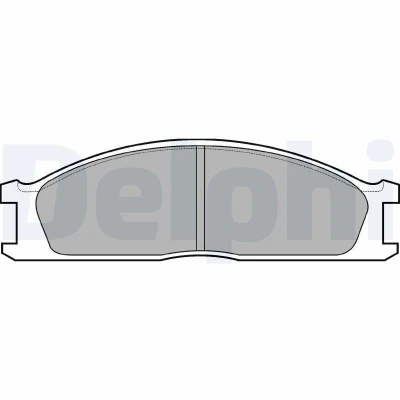 Imagem de DELPHI LP726 Jogo de pastilhas para travão disco não preparado indicador aviso desgaste sem chapa anti ruído acessórios