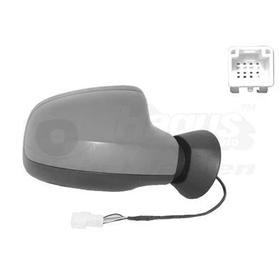 Imagem de Espelho retrovisor Van Wezel 1516818 à direita com subcapa completo, convexo, para regulação eléctrica dos espelhos, aquecível