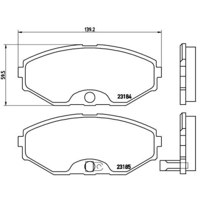 Imagem de BREMBO P 56 045 Jogo de pastilhas para travão disco com avisador sonoro desgaste sem acessórios
