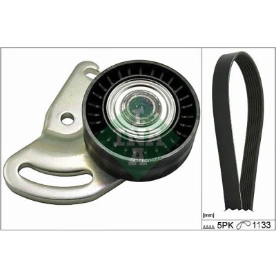 Imagem de INA 529 0178 10 Jogo de correias trapezoidais estriadas Verificar a rotação livre do alternador e, event., substit. RENAULT: MEGANE 2 Kombi, CLIO