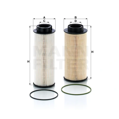 Imagem de MANN FILTER PU 10 016 2 z Filtro de Combustível Cartucho filtrante com junta
