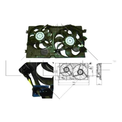 Imagem de NRF 47403 ventilador de radiador 350 12 200/100 com estrutura do (caixilho) VOLKSWAGEN: Golf 4 Variant