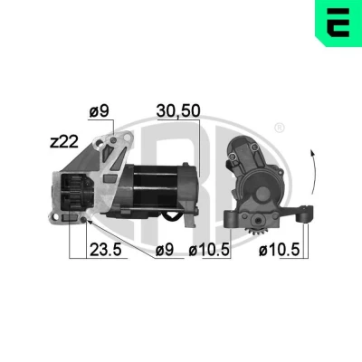 Imagem de ERA 220788A Motor de arranque 12 2 22 MITSUBISHI: Grandis, Lancer 8, DODGE: Caliber, Journey MPV, CHRYSLER: Sebring III Sedan