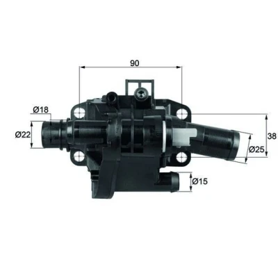 Imagem de MAHLE ORIGINAL TH 41 83 Termóstato, líquido de refrigeração com junta PEUGEOT: 206 Hatchback, 307 Carrinha, CITROËN: Xsara Picasso