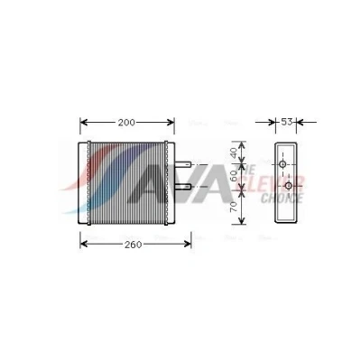 Imagem de PRASCO KA6009 Radiador Quente KIA: Sportage i (K00, JA) 2.0 TD 4WD, 16V, 2.0, 16V 4WD 1994 2003