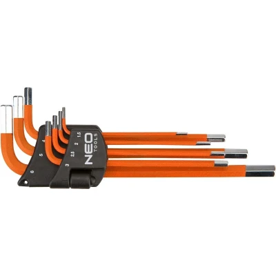 Imagem de NEO TOOLS 09 517 Kit de chaves parafusos angulares 1.5,2,2.5,3,4,5,6 mm Aço para ferramentas 7