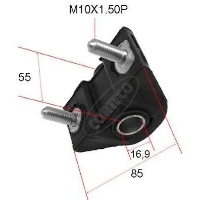 Imagem de CORTECO 80000955 Casquilho de Braço Suspensão Eixo dianteiro CITROËN: Saxo Hatchback, AX, PEUGEOT: 106 I II Hatchback