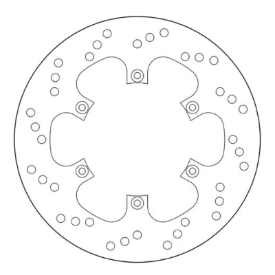 Imagem de BREMBO Disco de travão traseira 240mm 5mm 6 perfurado 68B40781 Discos