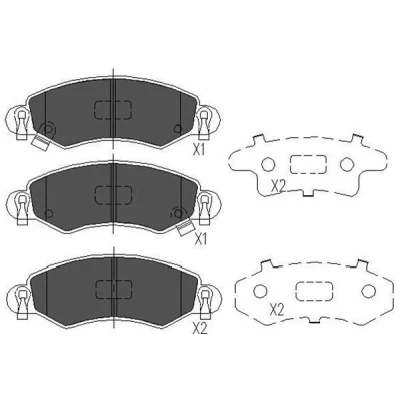 Imagem de KAVO PARTS KBP 8508 Jogo de pastilhas para travão disco com avisador sonoro desgaste OPEL: Agila A, SUZUKI: IGNIS 2, Wagon R+ II Hatchback