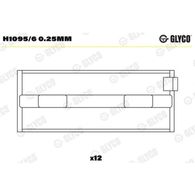 Imagem de GLYCO H1095/6 0.25mm Chumaceira da cambota FIAT: Coupe, ALFA ROMEO: 156 Sedan