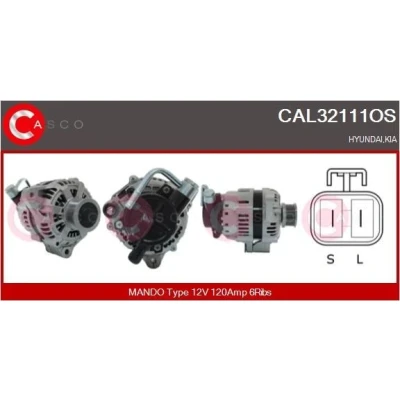 Imagem de CASCO CAL15129AS Alternador 12V 120A RENAULT: LAGUNA 1, Scénic MEGANE VOLVO: S40 I, V40 Carrinha