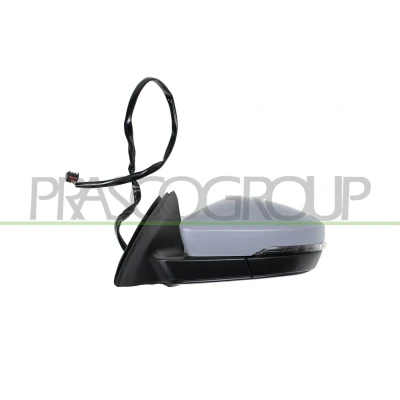 Imagem de Espelho retrovisor Prasco SK0307314 esquerda com subcapa elétrico aquecível, rebatível, convexo, sem cor SKODA: Octavia 3 Combi
