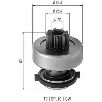 Imagem de MAGNETI MARELLI 940113020192 Pinhão, motor de arranque
