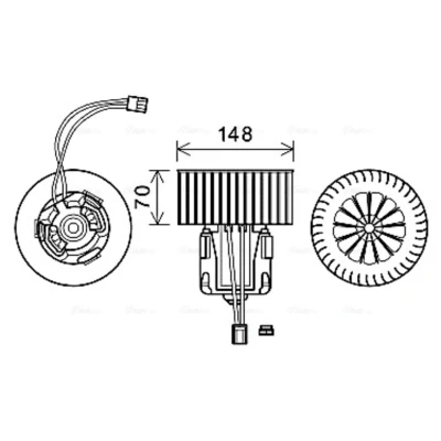 Imagem de PRASCO BW8540 Motor eléctrico, ventilador do habitáculo