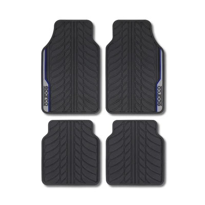 Imagem de Conjunto de tapetes em pvc sparco preto/azul