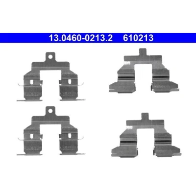 Imagem de ATE 13.0460 0213.2 Kit de acessórios, pastilhas travão NISSAN: Qashqai / Qashqai+2 I, 2