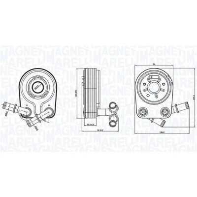 Imagem de MAGNETI MARELLI 350300000100 Radiador de Óleo FIAT: Doblo I Cargo, BRAVO 2, LANCIA: Lybra Carrinha