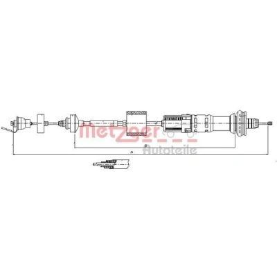 Imagem de METZGER 11.2154 Cabo de Embreagem com afinação automática COFLE CITROËN: Xsara Picasso