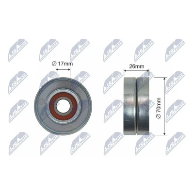 Imagem de NTY RNK CH 008A Polia Tensora JEEP: Cherokee III, CHRYSLER: VOYAGER 4