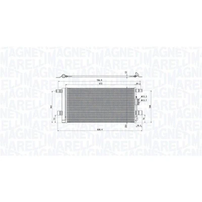 Imagem de MAGNETI MARELLI 350203104600 Condensador com secador 325 656 12
