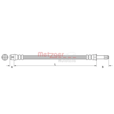 Imagem de METZGER 4110448 Mangueira de Travão 397 AUDI: A5 B8 Cabrio