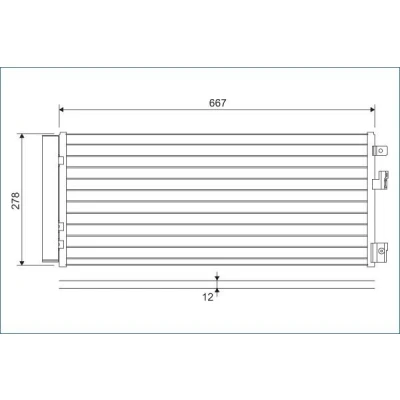 Imagem de VALEO 822574 Condensador com secador Alumínio 278 OPEL: Corsa E Hatchback