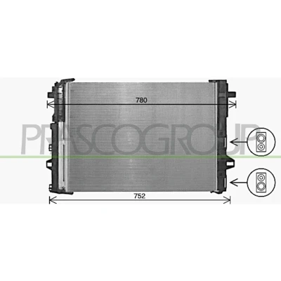 Imagem de PRASCO ME424C001 Condensador com secador 13 Alumínio 628 R 134a MERCEDES BENZ: Classe A, B