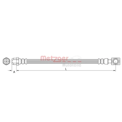 Imagem de METZGER 4111437 Mangueira de Travão 434 Banjo MINI: Hatchback
