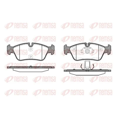 Imagem de REMSA 0384.40 Jogo de pastilhas para travão disco BMW: 3 Sedan, Touring, Coupe