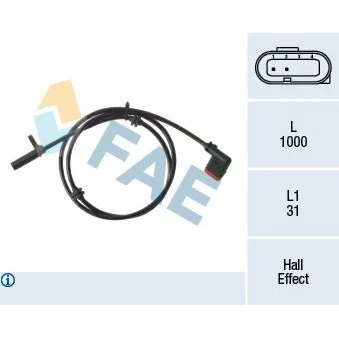 Imagem de Sensor, rotações da roda FAE 78289
