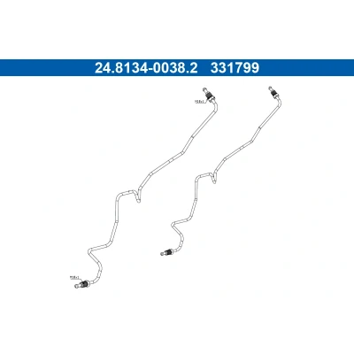 Imagem de Tubo do travão flexível traseiro, esquerdo ATE 24.8134 0038.2