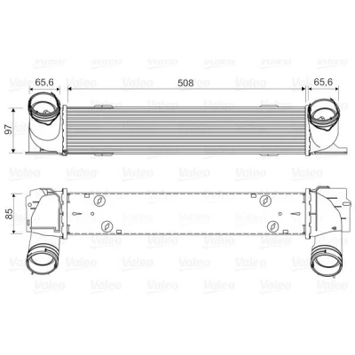Imagem de VALEO 818553 Intercooler sem válvula de recirculação dos gases escape BMW: 1 Hatchback, 3 Touring, Sedan endado, norauto, oscaro, mister auto