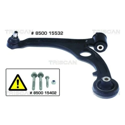 Imagem de TRISCAN 8500 15532 Braço de suspensão com articulação suspensão/guia, apoio borracha transversal Ferro fundido FIAT: Stilo Hatchback