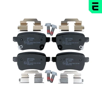 Imagem de OPTIMAL Jogo de pastilhas para travão disco Eixo traseiro com avisador sonoro desgaste BP 12693 FIAT: Tipo Carrinha, Hatchback, Sedan