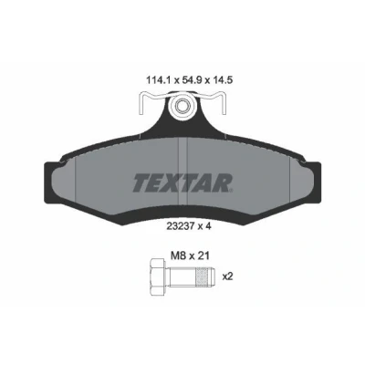 Imagem de TEXTAR 2323701 Jogo de pastilhas para travão disco SSANGYONG: Musso SUV, DAEWOO: Nubira Carrinha, Nubira, Hatchback