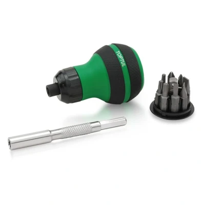 Imagem de TOPTUL GAAR1101 Chave de fendas com bits 11 SL4, SL5.5, SL6.5, PH1, PH2, T15, T20, T25 Sextavado, Fenda, Fenda em cruz (PH), Torx