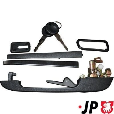 Imagem de JP GROUP 1187100480 Puxadores de Porta à frente, lado direito com canhão fechadura, chave preto VOLKSWAGEN: Polo II Coupe, GOLF 2, Jetta 2