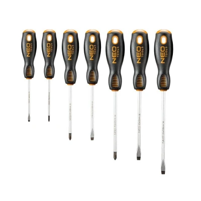 Imagem de NEO TOOLS 04 206 Kit de desandadores cavilhas 7 6x150 mm, 6x125 5x100 3x75 PH2x125 PH1x100 PH0x75 mm