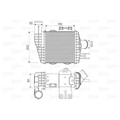 Imagem de VALEO 818349 Intercooler sem válvula de recirculação dos gases escape