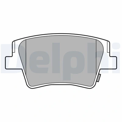 Imagem de DELPHI LP3553 Jogo de pastilhas para travão disco com avisador sonoro desgaste chapa anti ruído sem acessórios HYUNDAI: Santa Fé IV