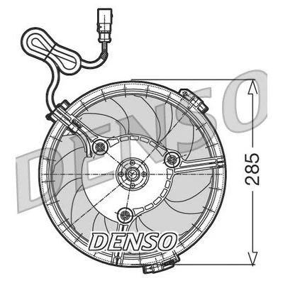 Imagem de DENSO DER02005 Ventilador de Radiador 280 12 AUDI: A4 B5 Avant, B6 Sedan, A6 C5 Avant